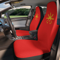 Philippine Sun and Stars Red Car Seat Covers