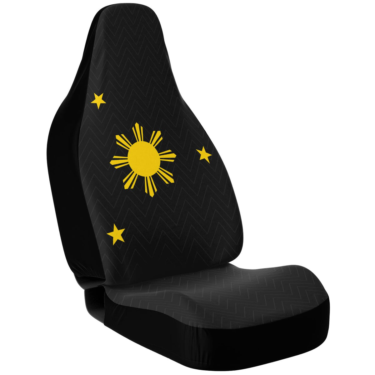 Yellow Sun and Stars Car Seat Covers