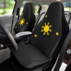 Yellow Sun and Stars Car Seat Covers