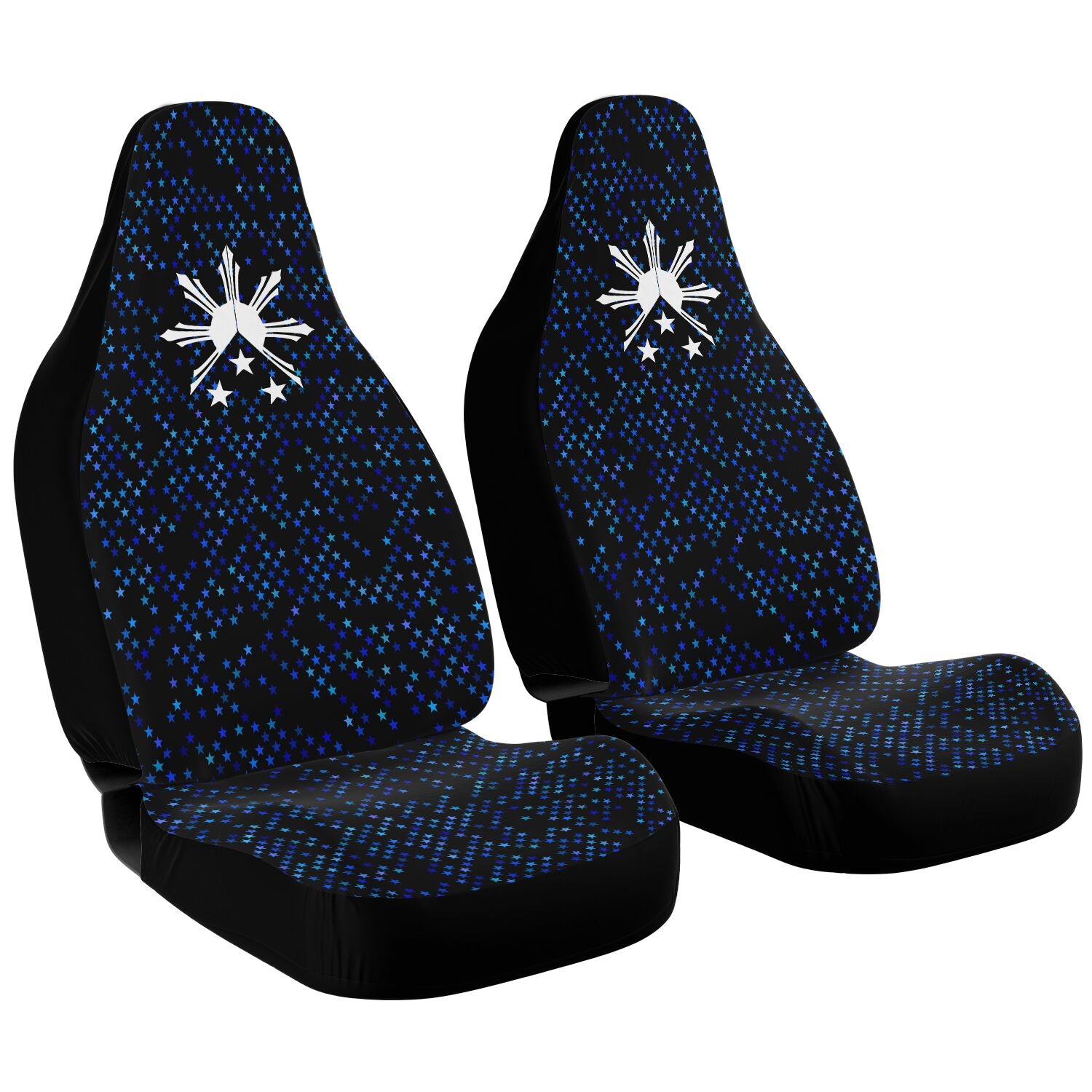 Philippines Sun and Stars Blue and White Car Seat Covers