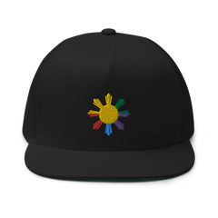 Philippines Sun LGBTQ Flat Bill  Snapback Cap