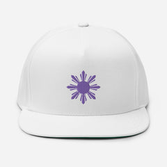 Purple Sun Pinoy Hat White